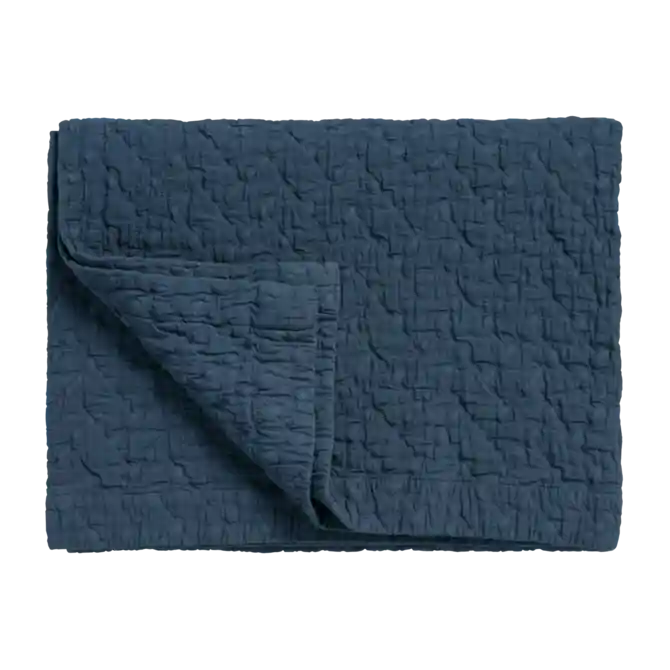 Modern Vandyck Pure 10 G.Dyed Bedsprei 180x260 blue ink