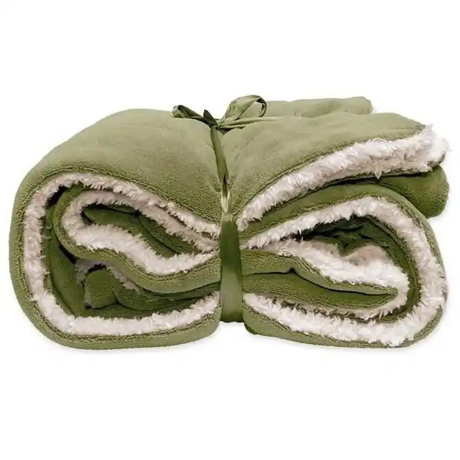 Direct Beschikbaar Unique Living Plaid Lars XL 220x240cm tea green