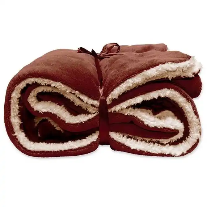 Unique Living Plaid Lars 150x200cm marsala Bulkbestelling