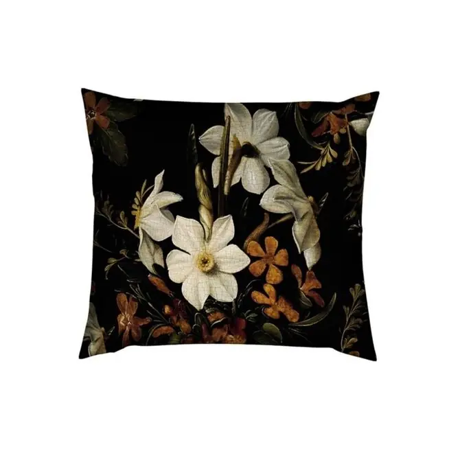 Essenza for Maurtitshuis  Daffodil Reunited Cushion 50x50 Black Authentiek