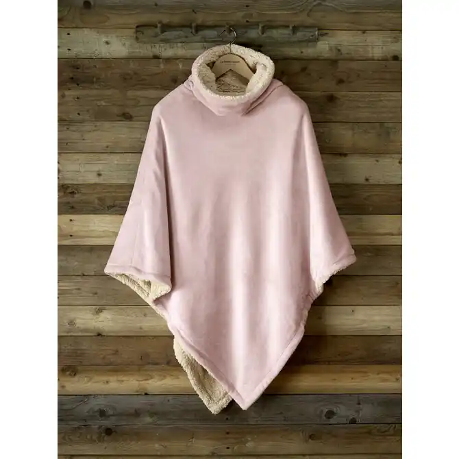 De Witte Lietaer Ganges Teddy Poncho vieux rose Nieuw