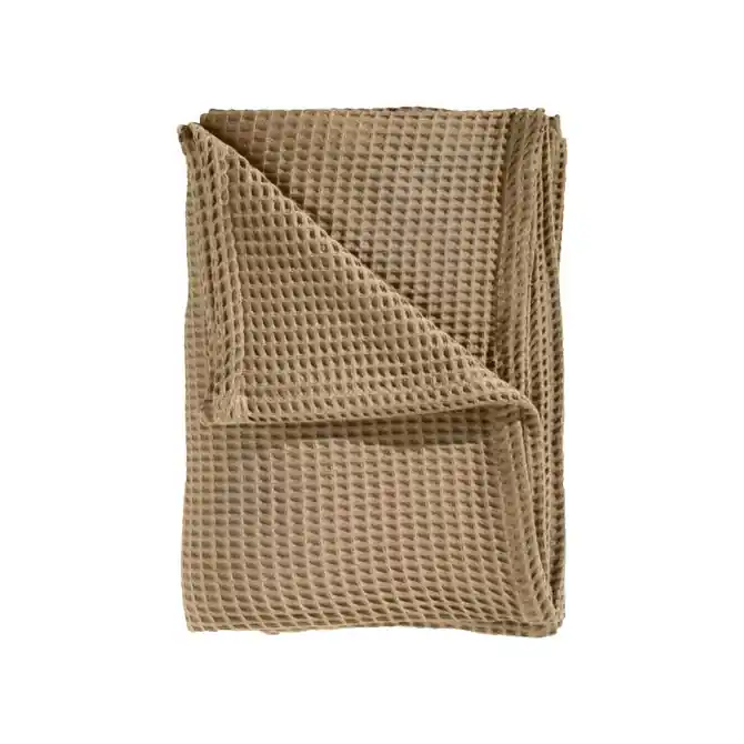 Hoge Kwaliteit Heckett & Lane Wafel Plaid 180x260 Pale Khaki
