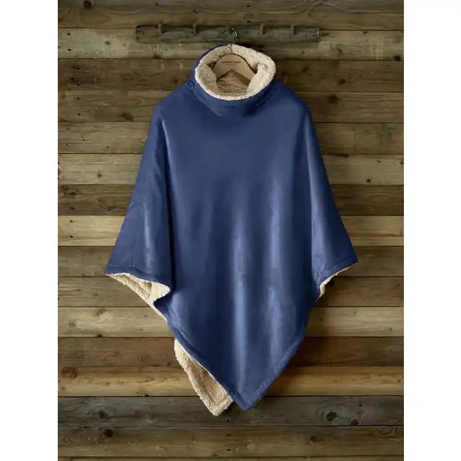Tijdelijk Beschikbaar De Witte Lietaer Ganges Teddy Poncho royal blue