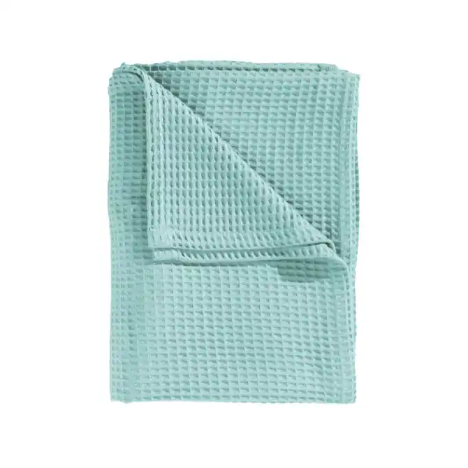 Direct Verzonden Heckett & Lane Wafel Plaid 240x260 Sea Green
