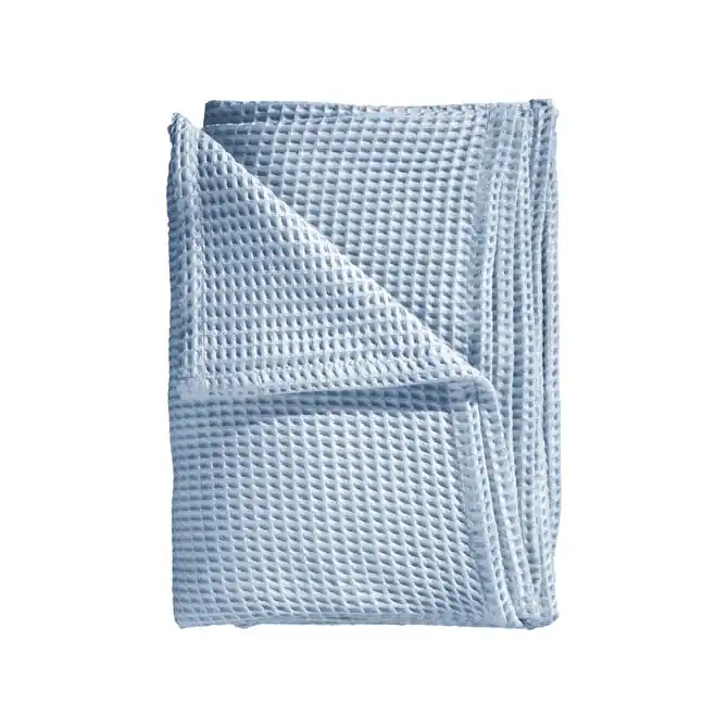Fabrieksprijs Heckett & Lane Wafel Plaid 180x260 Ice Blue