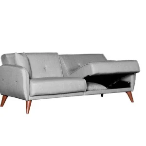 Zydante® Sofabed Roma - Zilvergrijs - 200x80x77 cm Direct Verzonden