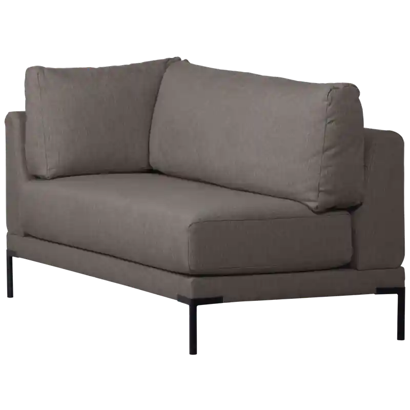 Speciale Aanbieding vtwonen Couple Eetbank Element Rechts - Polyester - Grijs - 73x80x170