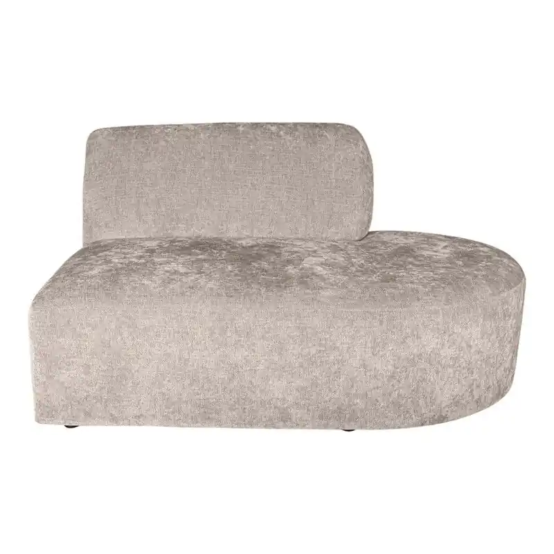 Origineel PTMD Lujo Sofa White Fiore Fabric Right Ottoman