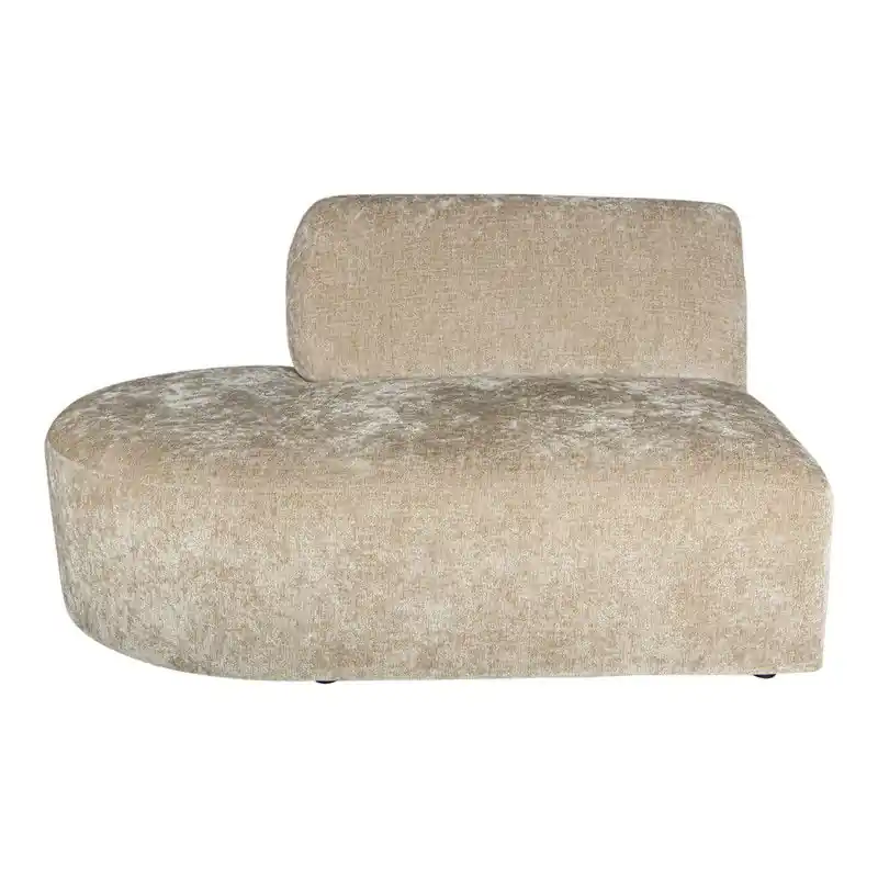 Exclusieve Aanbieding PTMD Lujo Sofa Cream Fiore Fabric Left Ottoman