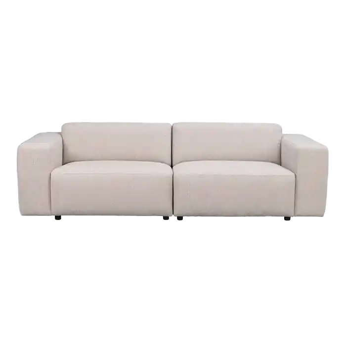 Koop Vandaag Willard gestoffeerde 3 zitsbank lichtbeige - 236 cm