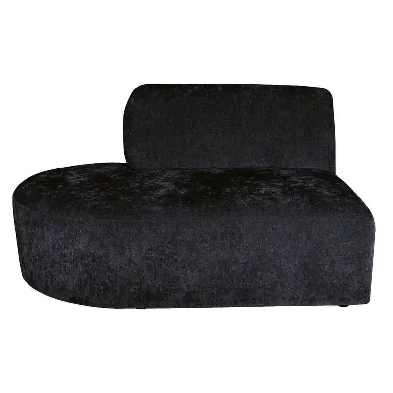 Garantie Inbegrepen PTMD Lujo Sofa Anthracite Fiore Fabric Left Ottoman