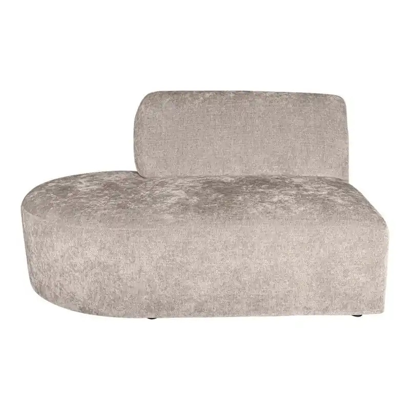 PTMD Lujo Sofa White Fiore Fabric Left Ottoman Must-Have
