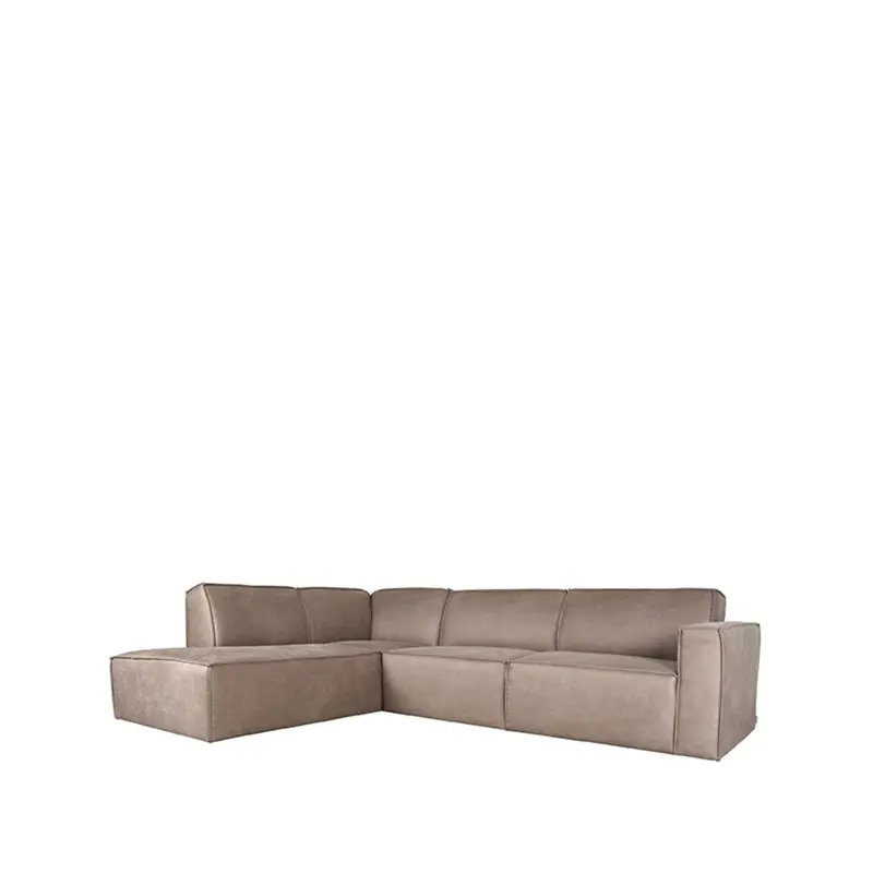 Fabrieksprijs LABEL51 Hoekbank Kay - Taupe - Micro Suede - Hoekbank