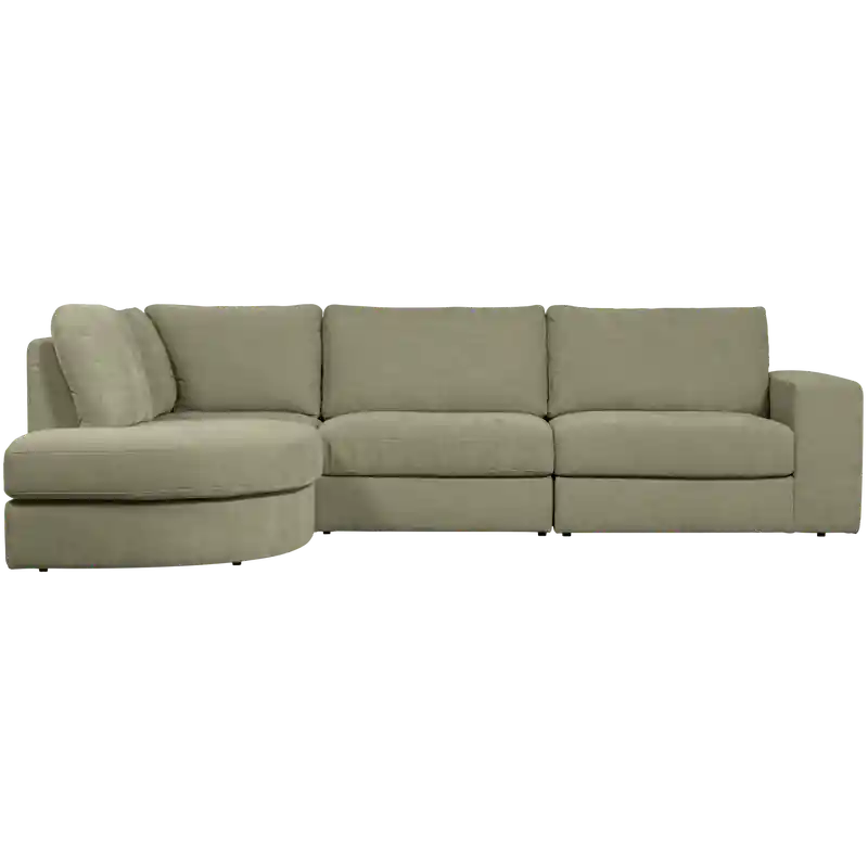 Tijdelijk Beschikbaar vtwonen Family Hoekbank Links - Polyester - Groen - 85x301x189