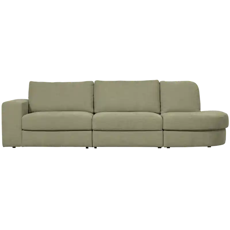 Professioneel vtwonen Family 2,5-Zits Ronding Rechts - Polyester - Groen - 85x298x98