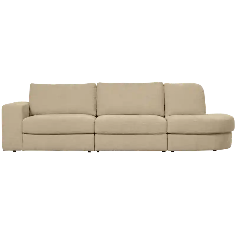Bulkbestelling vtwonen Family 2,5-Zits Ronding Rechts - Polyester - Zand - 85x298x98