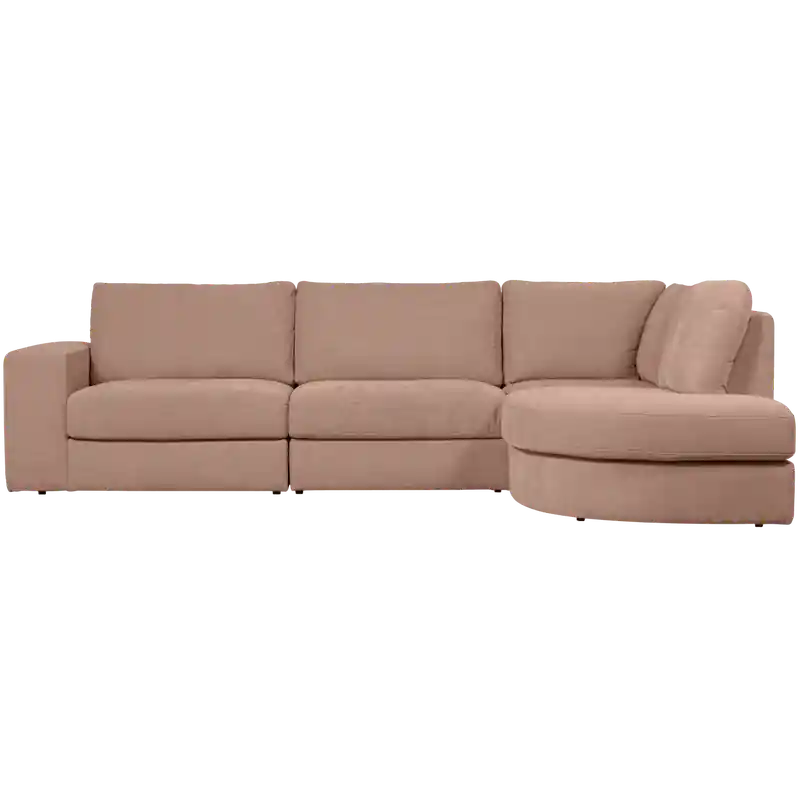 Hoge Kwaliteit vtwonen Family Hoekbank Ronding Rechts - PE - Roze - 85x301x189