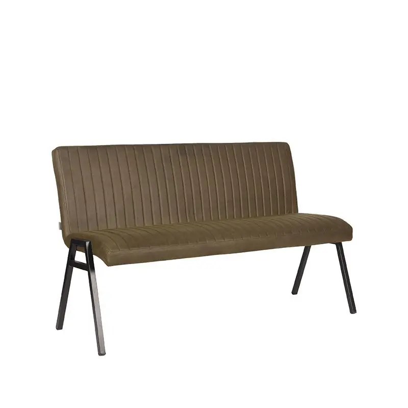 LABEL51 Eetkamerbank Matz - Army green - Microfiber - 145 cm Geld-Terug-Garantie