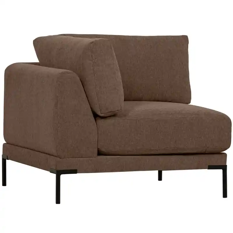 vtwonen Couple Hoek Bank Element - Polyester - Chocolade Bruin Flitsaanbieding