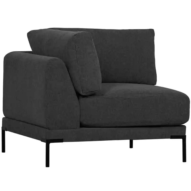 vtwonen Couple Hoek Bank Element - Polyester - Donkergrijs Exclusieve Aanbieding