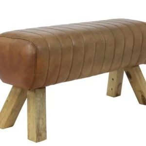 Light&living Bank 90x31x46 cm RAMY leer bruin Hoge Kwaliteit