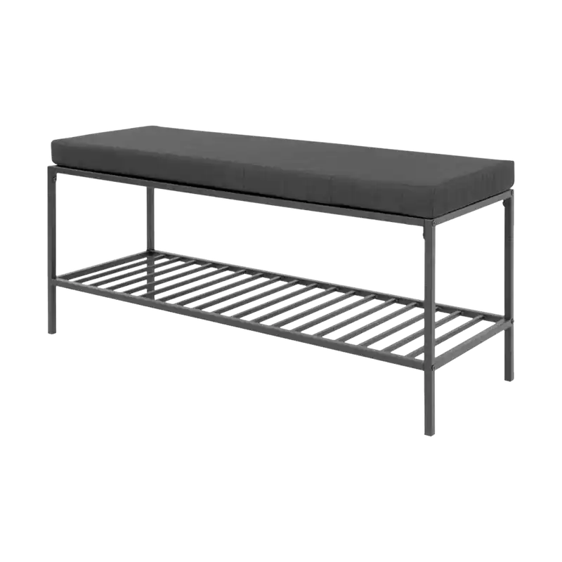 Karen houten bankje zwart - 100 x 36 cm Nieuw Model