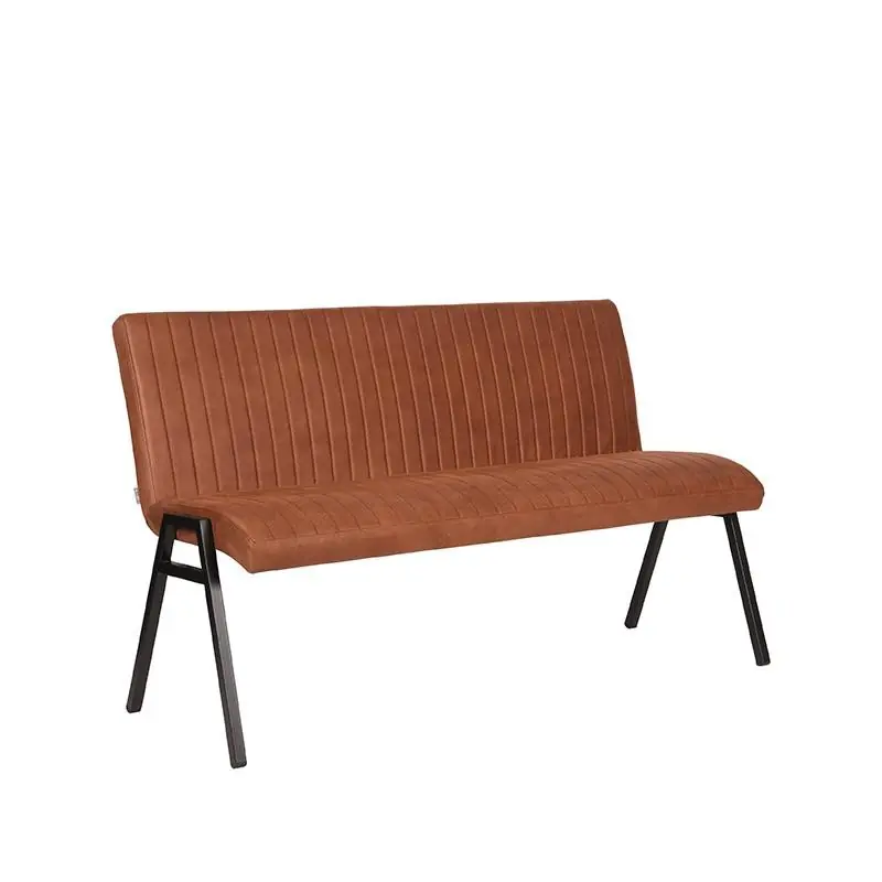 Gratis Retour LABEL51 Eetkamerbank Matz - Cognac - Microfiber - 145 cm