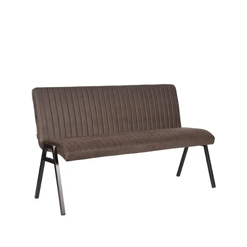 LABEL51 Eetkamerbank Matz - Antraciet - Microfiber - 145 cm Exclusief