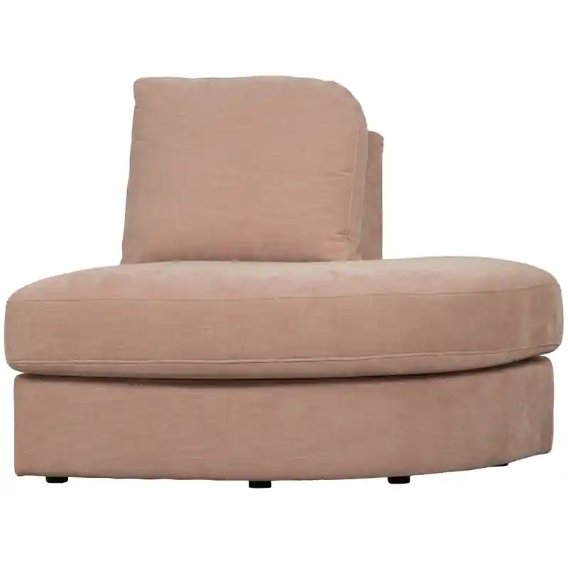 Fabrieksprijs vtwonen Family 1-Zits Bank Element Ronde Hoek Rechts -Polyester -Roze