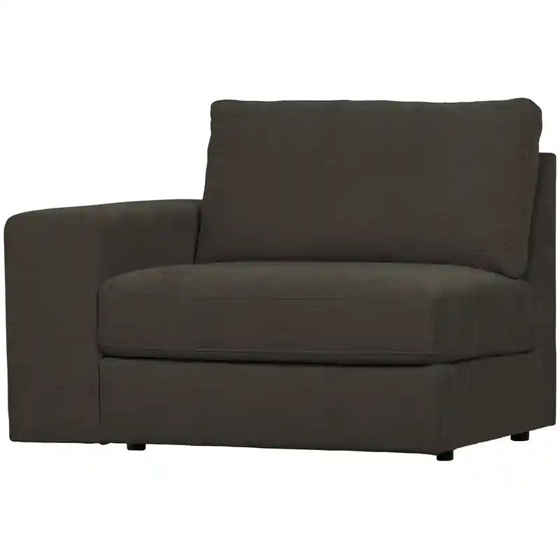 vtwonen Family 1-Zits Bank Element Arm Links - Polyester - Antraciet Handgemaakt