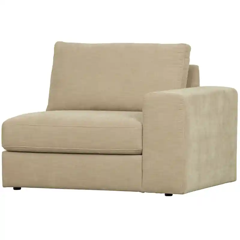 Plaats Bestelling vtwonen Family 1-Zits Bank Element Met Arm Rechts - Polyester - Zand