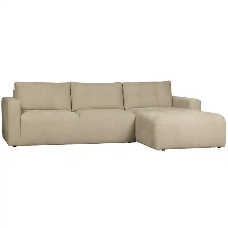 vtwonen Bar Chaise Longue Rechts - Stof - Zand - 87x280x170 Aanbieding