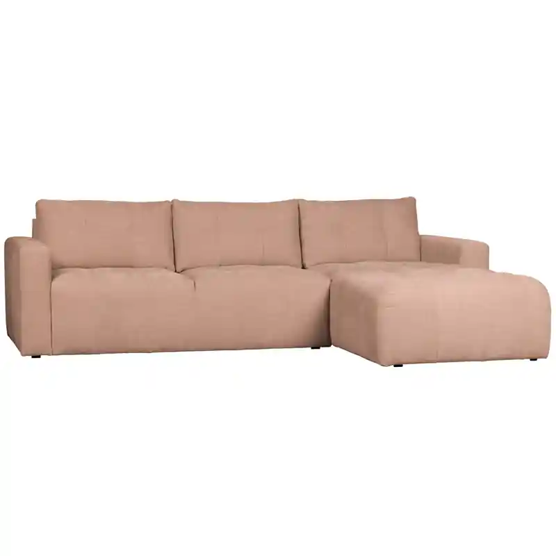 Nieuwe Collectie vtwonen Bar Chaise Longue Rechts - Stof - Roze - 87x280x170