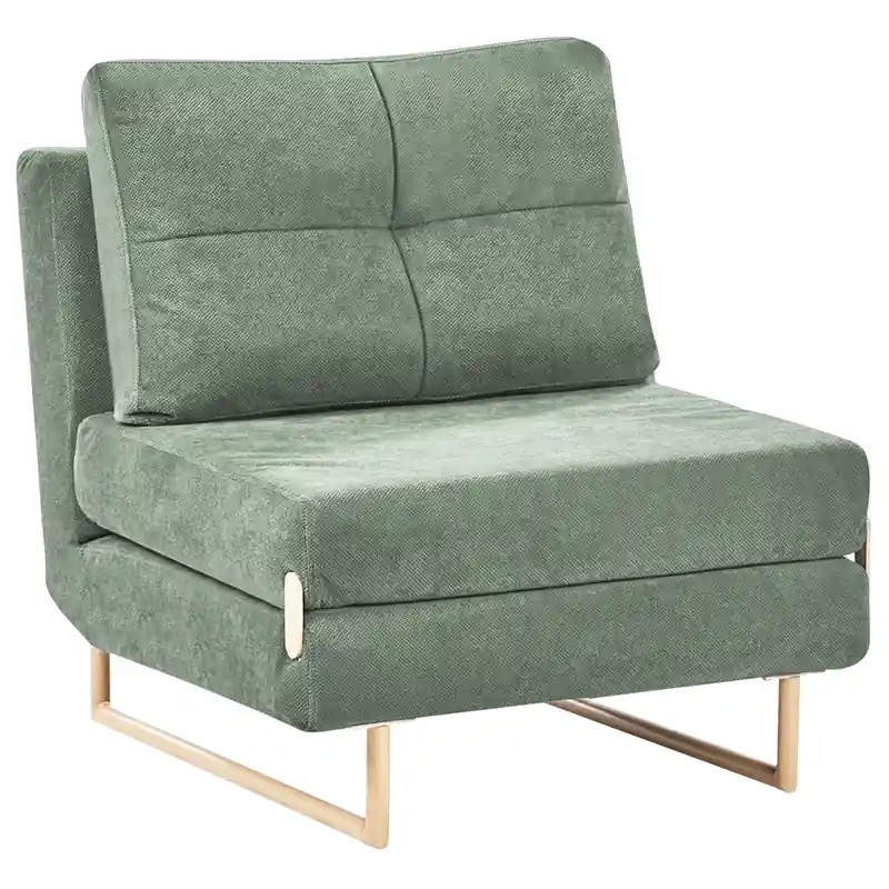 Actieprijs JERSLEV - 1-zits slaapbank - Lichtgroen - Polyester