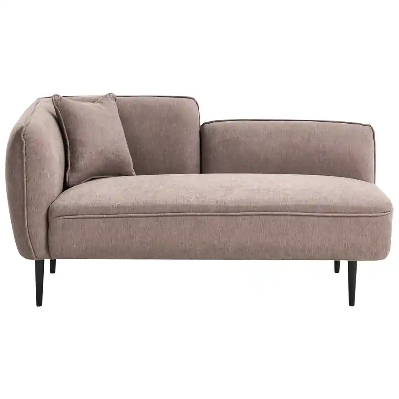 CHEVANNES - Chaise longue - Lichtbruin - Linkszijdig - Stof Betaalbaar