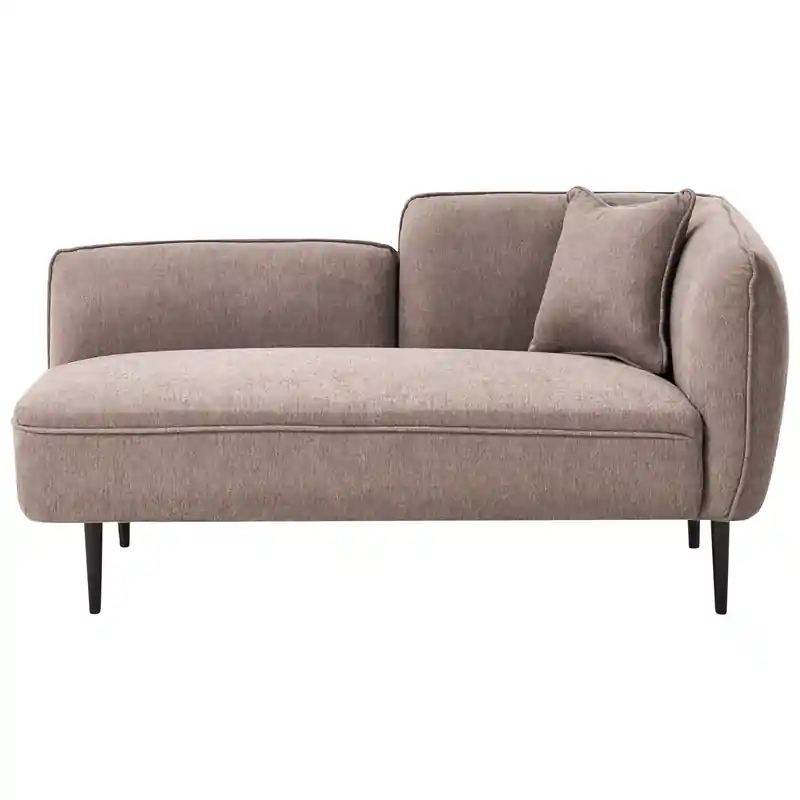 CHEVANNES - Chaise longue - Lichtbruin - Rechtszijdig - Stof Veilige Betaling