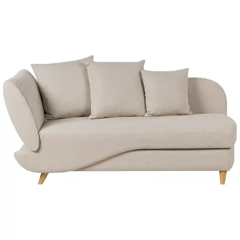 MERI II - Chaise longue - Beige - Linkerzijde - Fluweel Weekendaanbieding