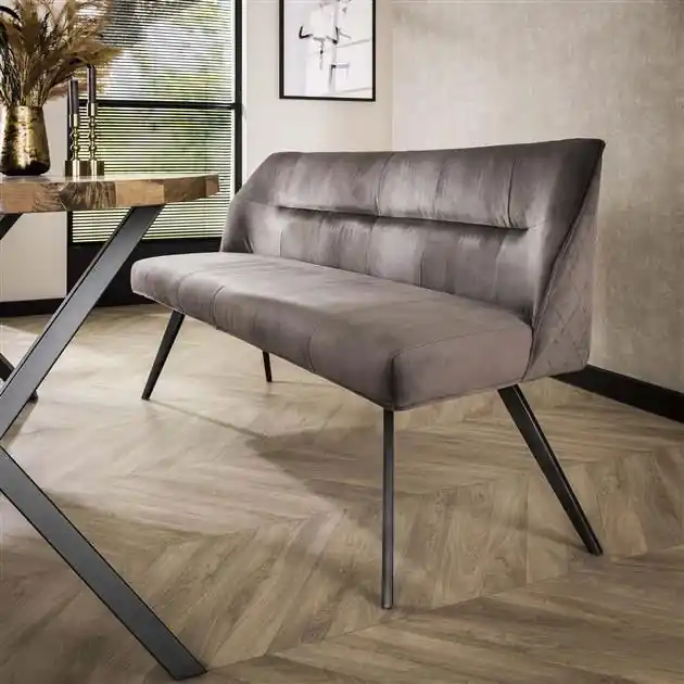 Favoriet Hoyz - Eetkamerbank Pull 180cm - Antraciet - Velours