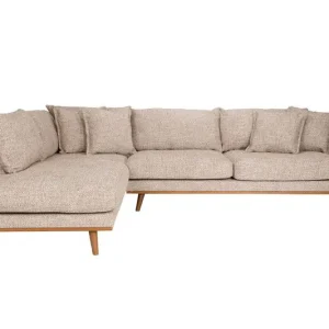 Snelle Levering Housecraft Living Hagen 4,5 zitsbank/ hoekbank Links Bruin