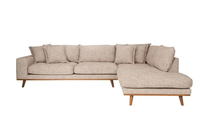 Plaats Bestelling Housecraft Living Hagen 4,5 zitsbank/ hoekbank Rechts Bruin