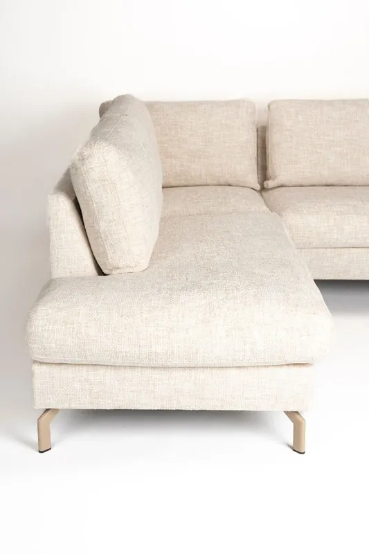 Geld-Terug-Garantie Housecraft Living Glen 4,5-Zitsbank/ Hoekbank Links Beige