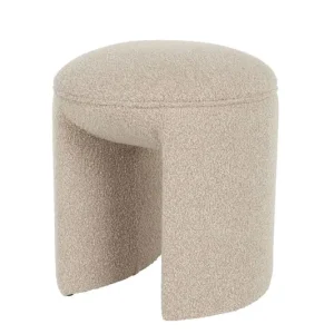 Dagaanbieding Housecraft Living Noxx Kruk/ Poef Teddy stof Beige