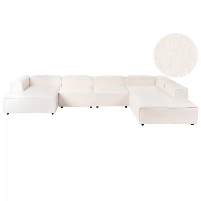 ARDAL- Hoekbank 5-zits - Off-white - Linkszijdig - Bouclé Fabrieksprijs