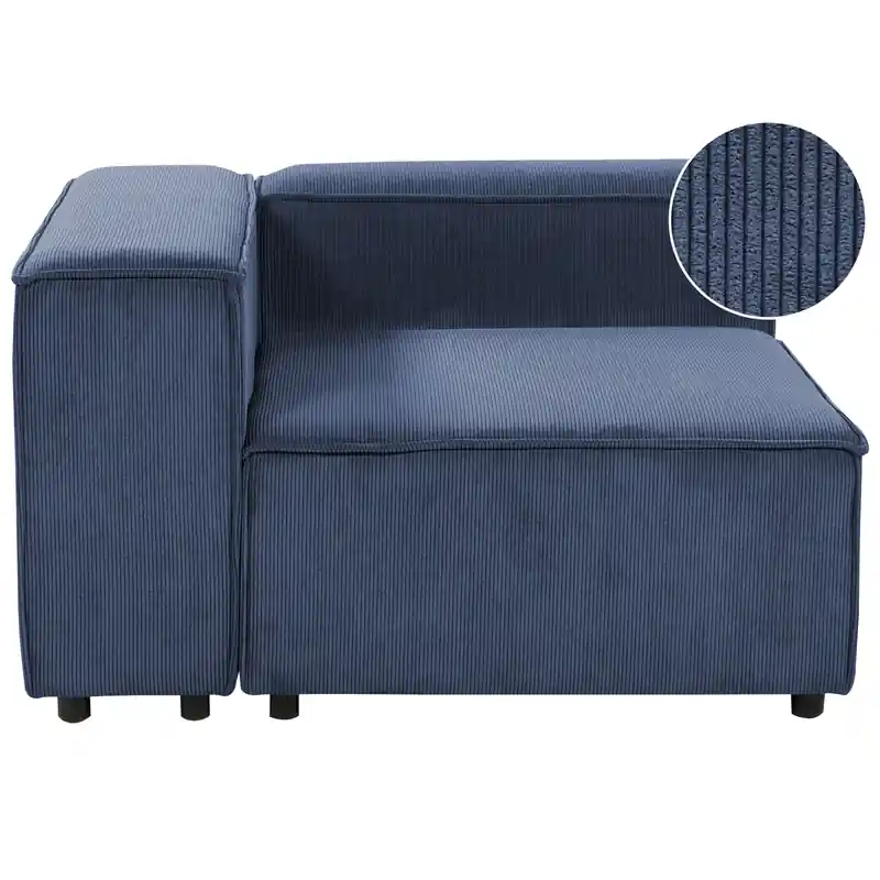 ARDAL - Hoekbank - Donkerblauw - Rechtszijdig - Corduroy Premium