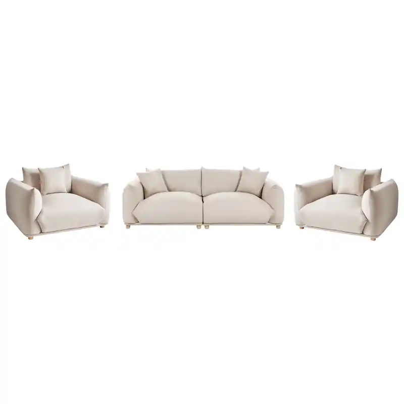 Actieprijs LUVOS - Banken set - Beige - Polyester