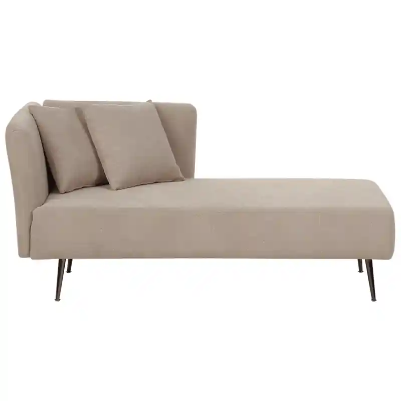 Wereldwijde Verzending RIOM - Chaise longue - Beige - Linkszijdig - Polyester
