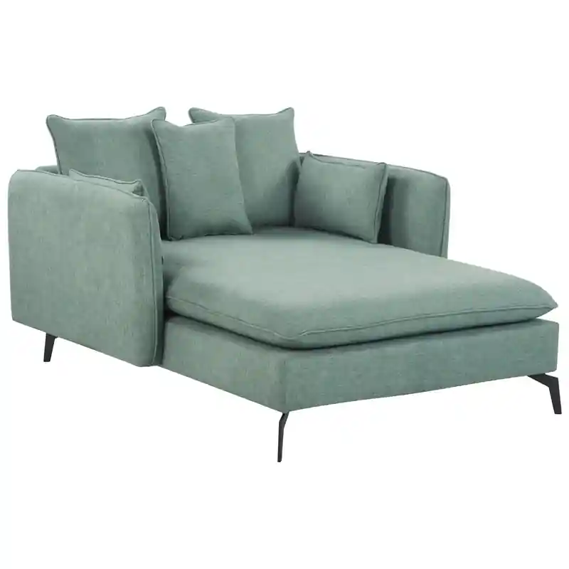 Actieprijs CHARMES - Chaise Longue - Groen - Polyester