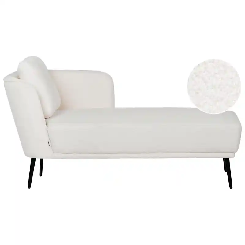 ARTHEZE - Chaise longue - Gebroken wit - Linkszijdig - Bouclé Bestseller