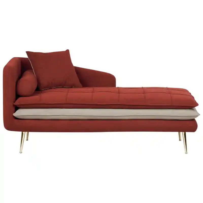 Uitverkoop GONESSE - Chaise longue - Rood - Polyester