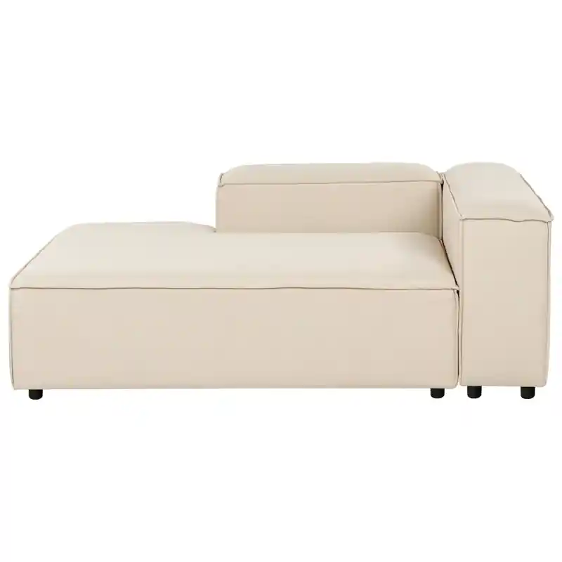 Voordeelprijs ARDAL - Chaise longue - Beige - Rechtszijdig - Polyester